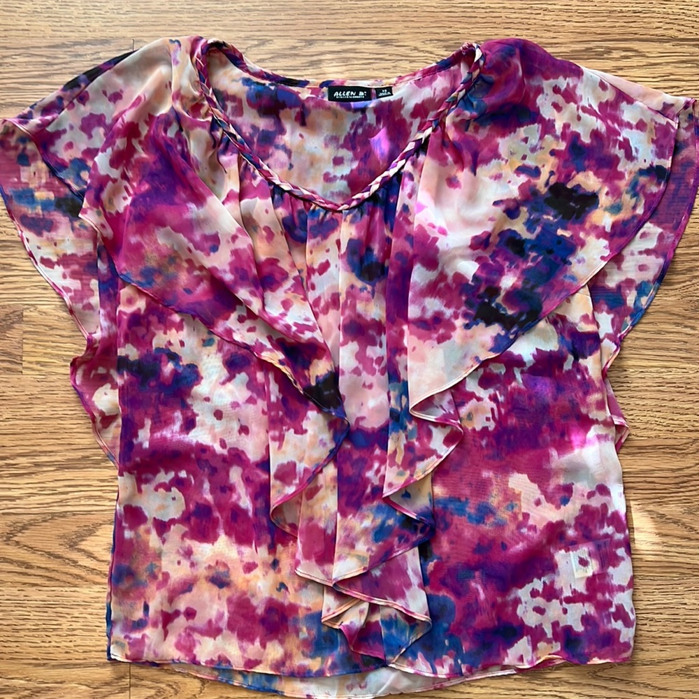 Womens flowy sheer blouse